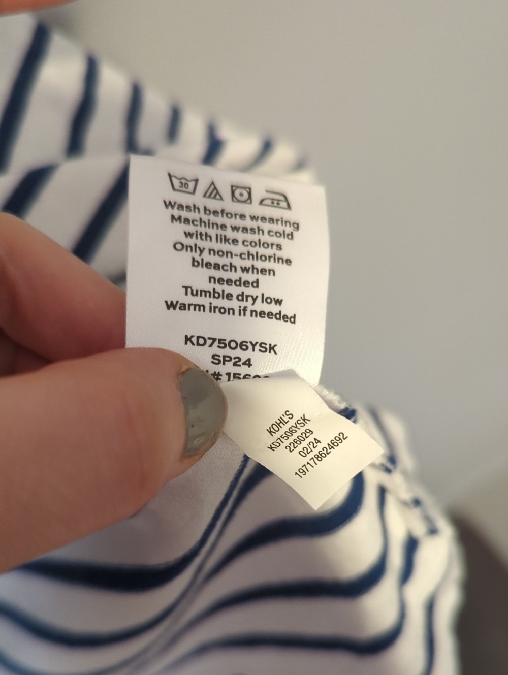Draper James White & Navy Striped Sleeveless Casual Dress Gold Buttons XL - Picture 7 of 10
